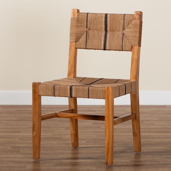Natural Wood Woven Prita Dining Chair