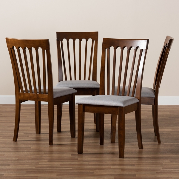 Walnut Upholstered 4pc. Dining Chair Set Kirklands Home