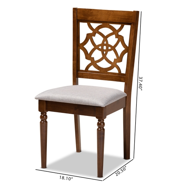 Walnut Lylah Upholstered Dining Chairs, Set of 4