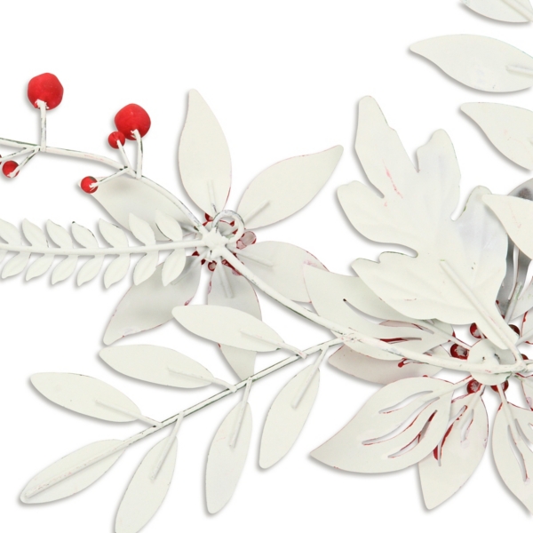 Holiday Poinsettia Floral Spray Wall Plaque