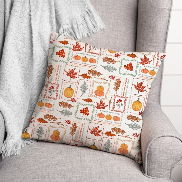 Autumn Patchwork Indoor/Outdoor Pillow