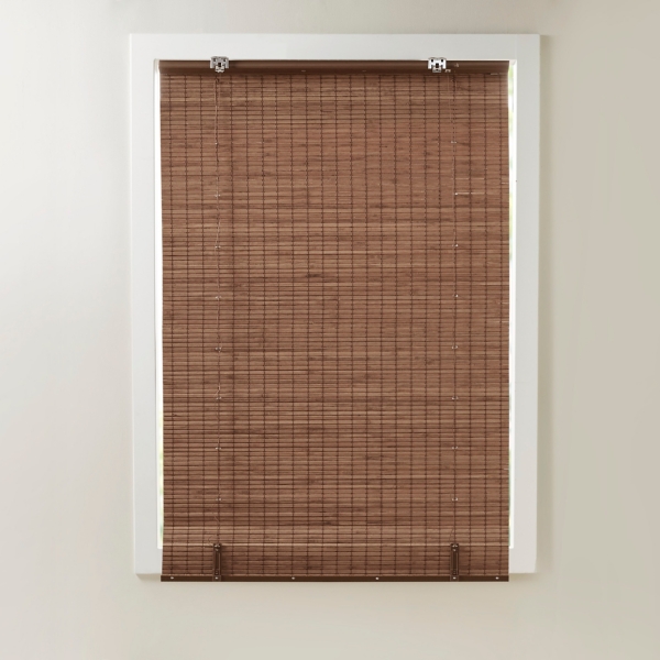 Brown Bamboo Light Filtering Roman Shade