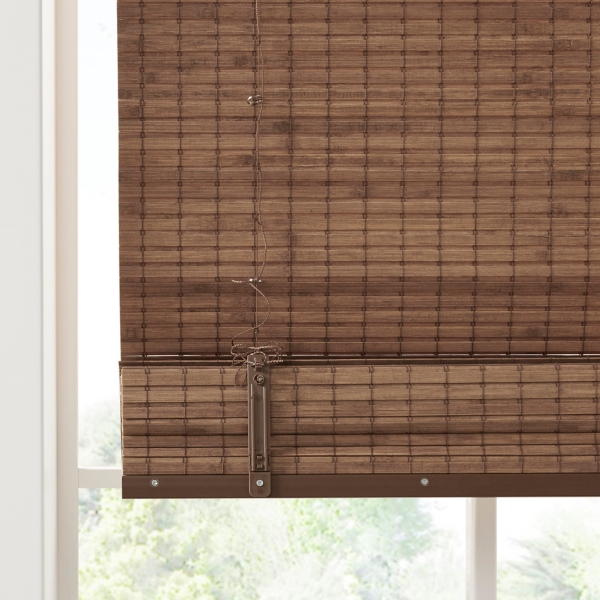 Brown Bamboo Light Filtering Roman Shade
