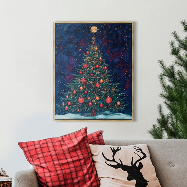Homestead Christmas Tree Canvas Art Print