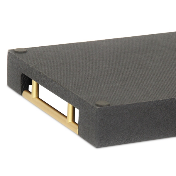 Faux Leather Black Tray