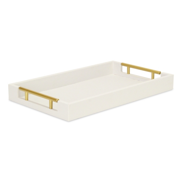 White Faux Snakeskin Decorative Tray | Kirklands Home
