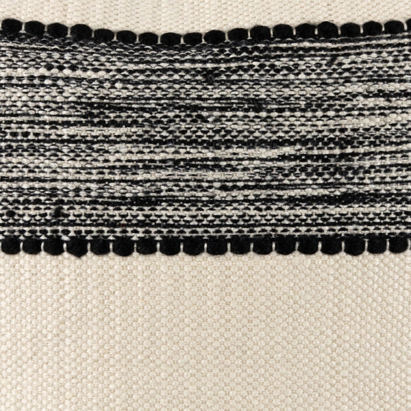 Black and Cream Textured Indoor/Outdoor Pillow