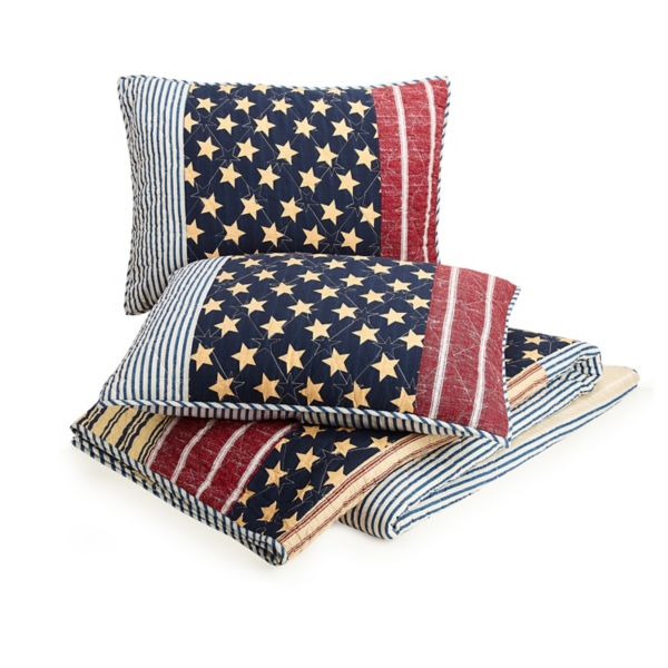 Stars and Striped Patch 3-pc. Full/Queen Quilt Set