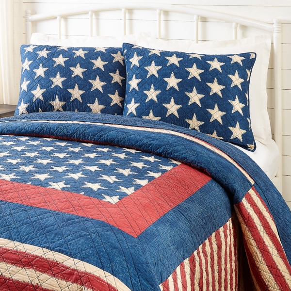 Americana Patch 3-pc. Full/Queen Quilt Set