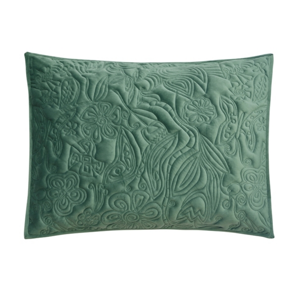 Green Secret Garden 3-pc. King Quilt Set