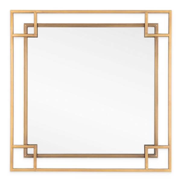 Kirklands Mavis Bronze Open Square Frame Wall Mirror | Hamilton Place