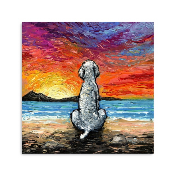 Poodle Beach Days Canvas Art Print