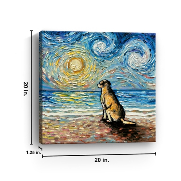 Yellow Lab Beach Days Canvas Art Print