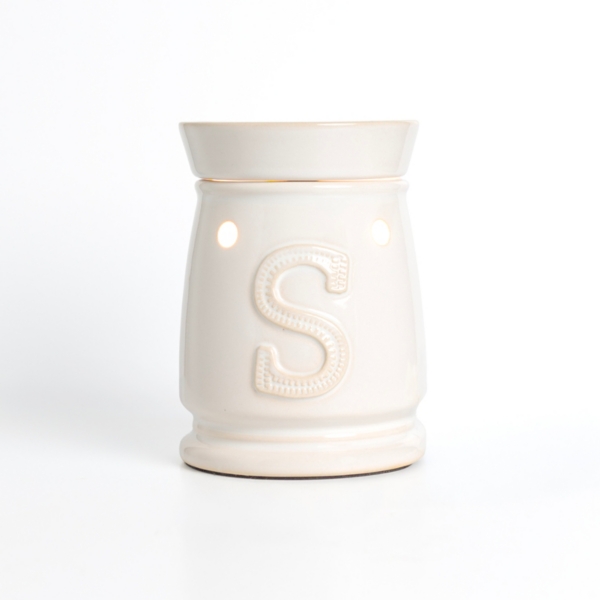 Monogram S Ceramic Wax Warmer | Kirklands Home