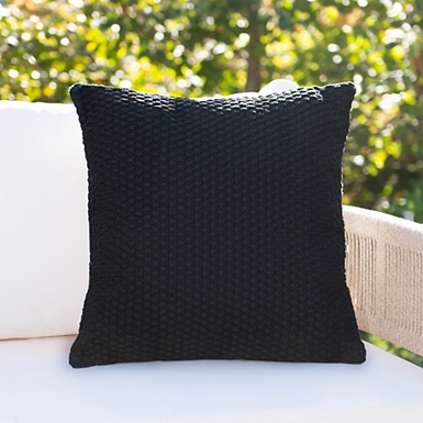 Cream Woven Outdoor Accent Pillow