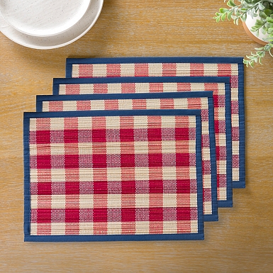 Black and White Reversible Placemats, Set of 4