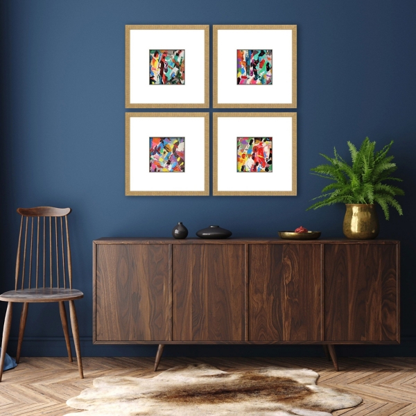Meditations Framed Art Prints, Set of 4