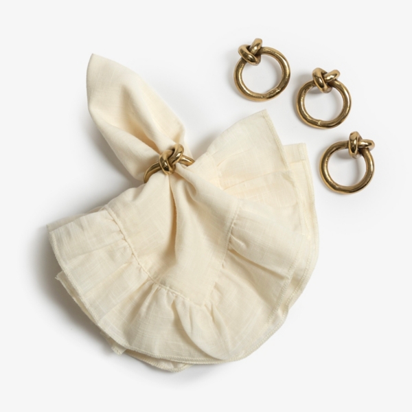 Golden Knot Napkin Rings, Set of 4 | Kirklands Home