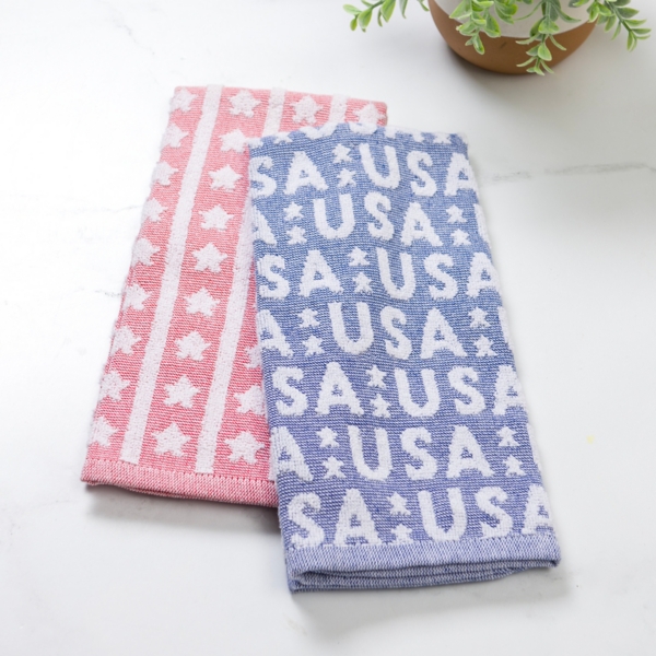 Patriotic Star Kitchen Towels, Set of 2 | Kirklands Home