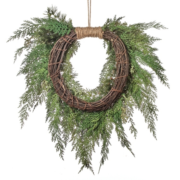 Natural Touch Cedar Heart Shape Hanging Decoration