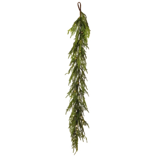 Pre-Lit Real Touch Pine Garland