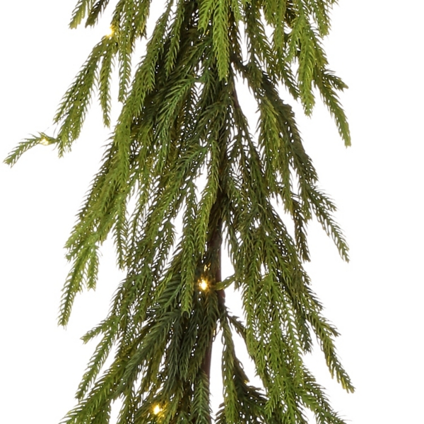 Pre-Lit Real Touch Pine Garland