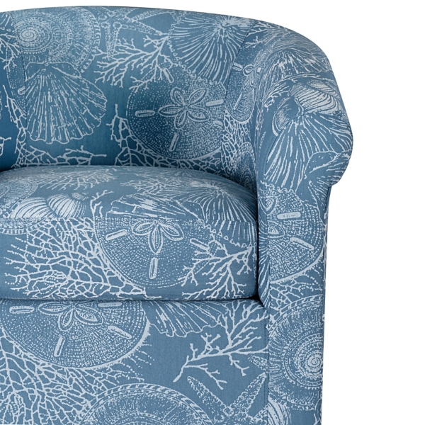 Blue Coastal Bonnie Swivel Accent Chair