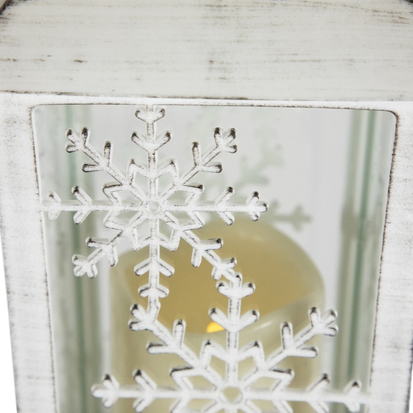 LED Snowflake Cutout Christmas Lantern