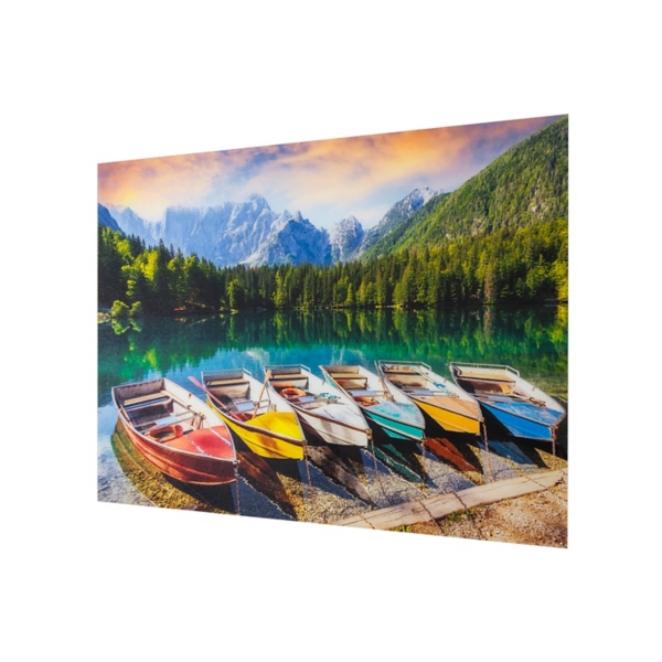 Lakeside Parking Tempered Glass Art Print