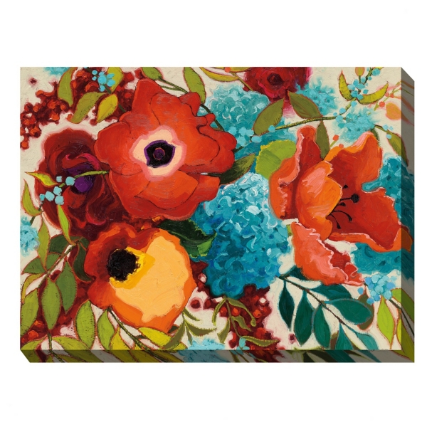 Floral Festivity Outdoor Canvas Art Print