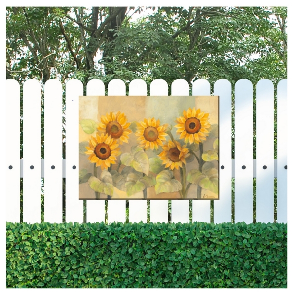 Sunflower Sunshades Outdoor Canvas Art Print