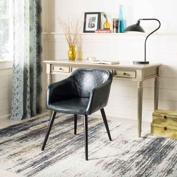 Charcoal Faux Leather Adalena Accent Chair