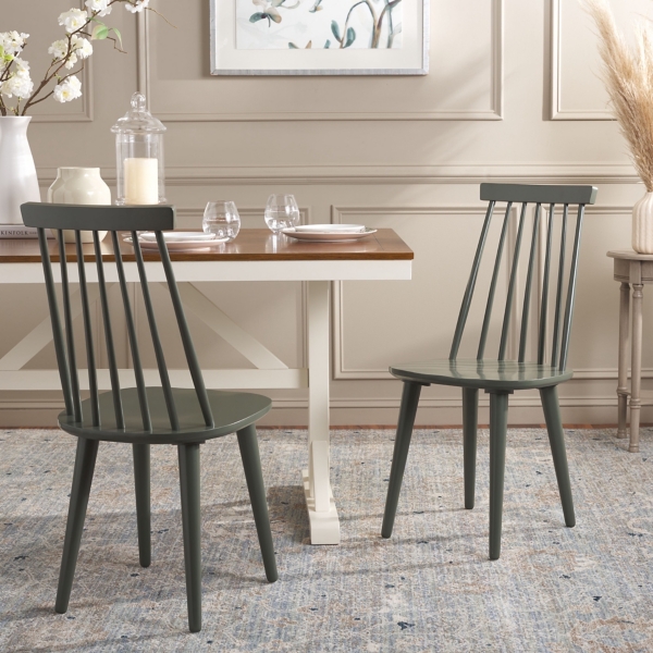 Sage Green Burris Dining Chairs, Set of 2