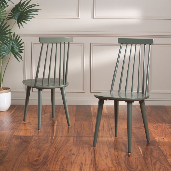Sage Green Burris Dining Chairs, Set of 2