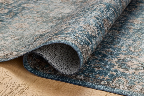 Anniston Lagoon Washable Area Rug, 5x8