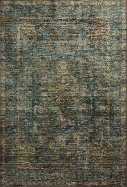 Anniston Vintage Blue Washable Area Rug