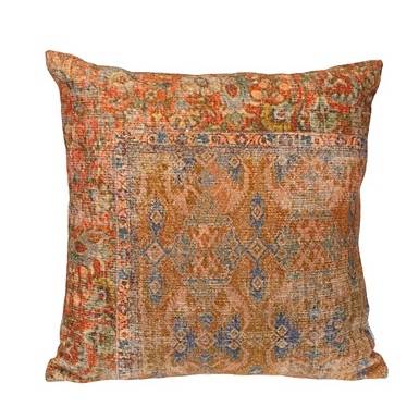 Parkland Collection Transitional Tribal Orange 18 x 18 Pillow