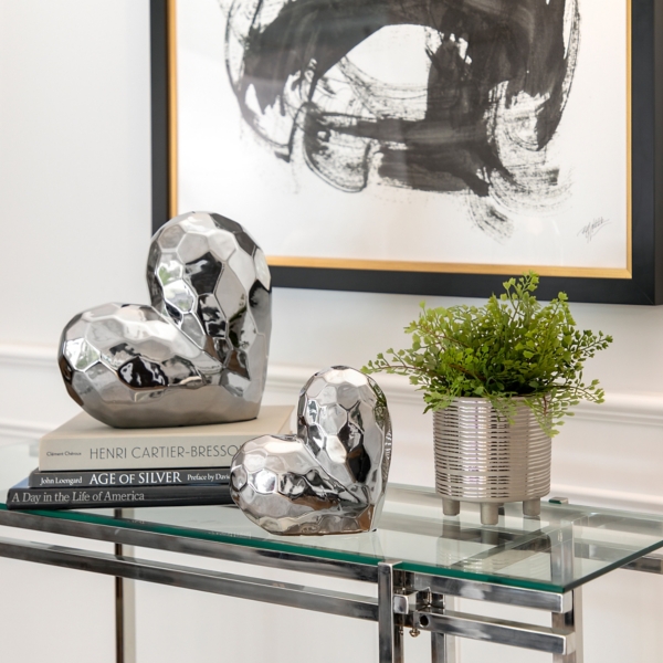 Silver Heart Figurine