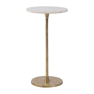 Round Gold Mirrored Foldable Accent Table