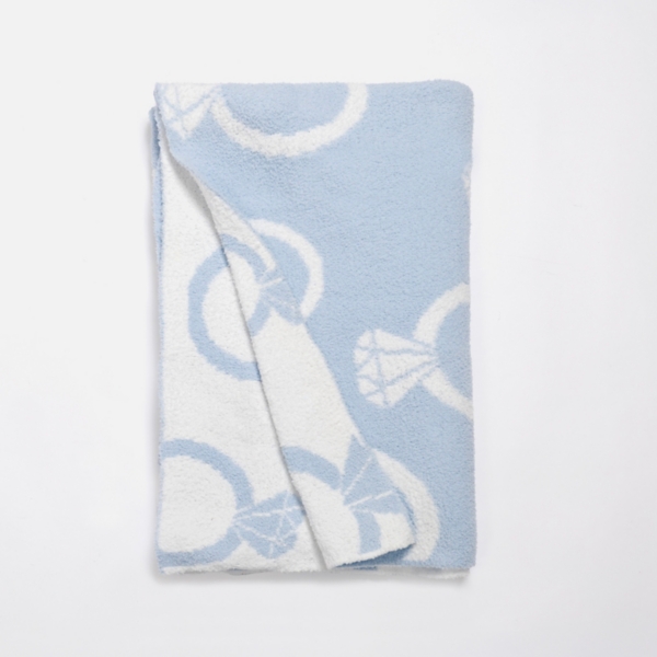 Blue and White Bridal Ring Cloud Throw | Kirklands Home