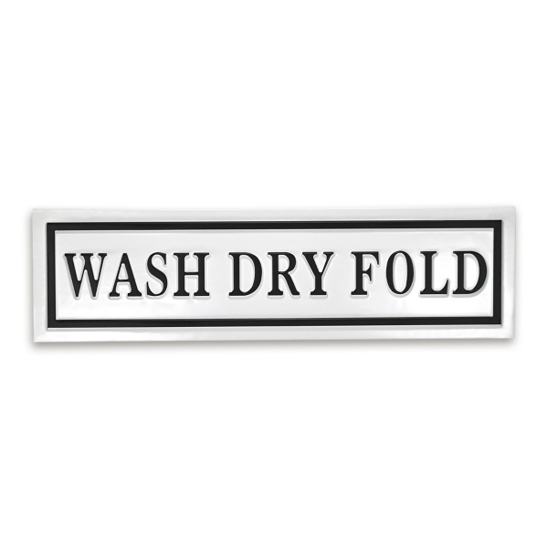 White Metal Wash Dry Fold Wall Sign Kirklands Home