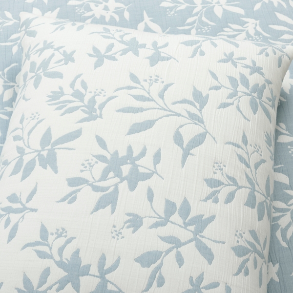 Blue Floral Reversible 3-pc. King Quilt Set