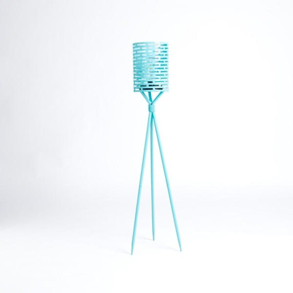 Blue Metal Dusk-to-Dawn Outdoor Lantern Stake | Kirklands Home