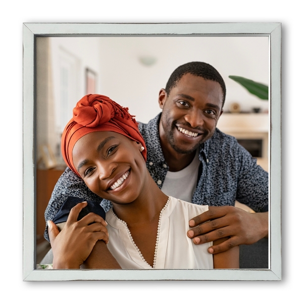 Personalized Photo White Wood Framed Print