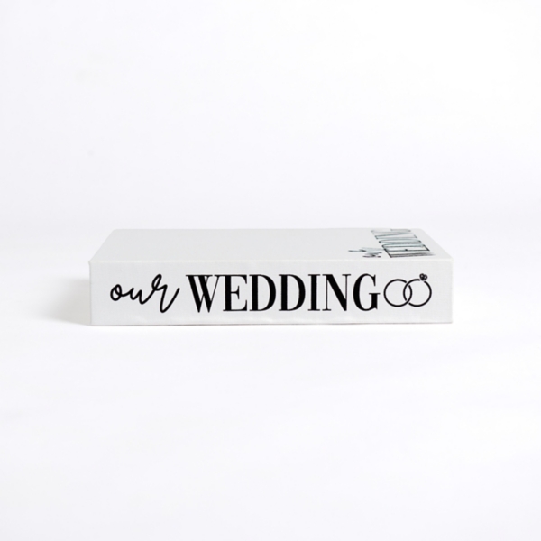 Our Wedding White Linen Book Box | Kirklands Home