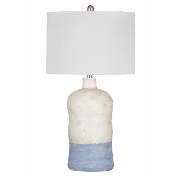 White & Blue Lucy Coastal Table Lamp Kirklands Home