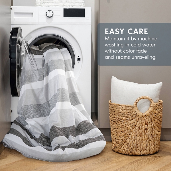 Blake Gray Stripe 2-pc. Twin/Twin XL Comforter Set