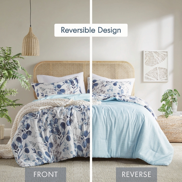 Blue Botanical 3-pc. King Comforter Set