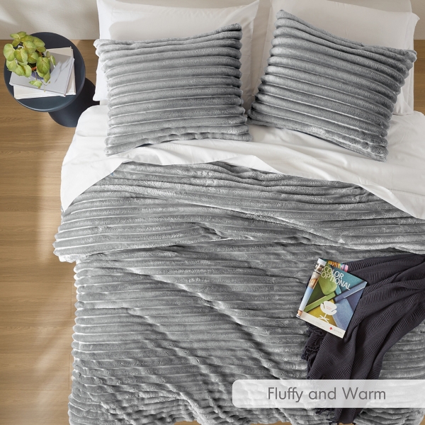Fluffy Ribbed 2-pc. Twin Comforter Set
