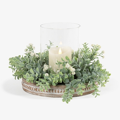 Green Eucalyptus Galvanized Centerpiece